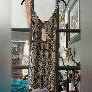 Snake print mini dress xs